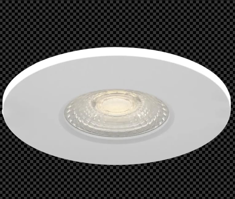 Mauna III MAU306PL Kosnic Plus Fixed Firerated Downlight, White, CCT Switchable 2700K-6000K, 6W/4.5W, IP65 Rated, Dimmable LED, 86mm Diameter