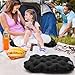 HADEEONG Inflatable Seat Cushion, Lightweight Travel Seat Cushion Camping Air Sitting Pad, Waterproof Air Cushion Travel Cushion for Climbing Hiking Office Airplane Car Stadium Seat, Black