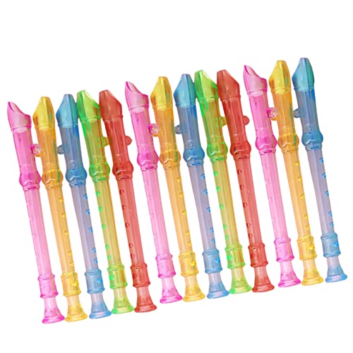 JOINPAYA 15pcs Flute Beginner Wind Instrument for Boys and Transparent Design for Musical Practice and Learning Random Color