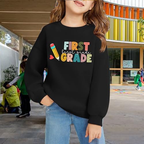 Girls Sweatshirt Crewneck Kindergarten Sweatshirt for Teen Long Sleeve Kids Cotton Pullover Back to School Outfits3