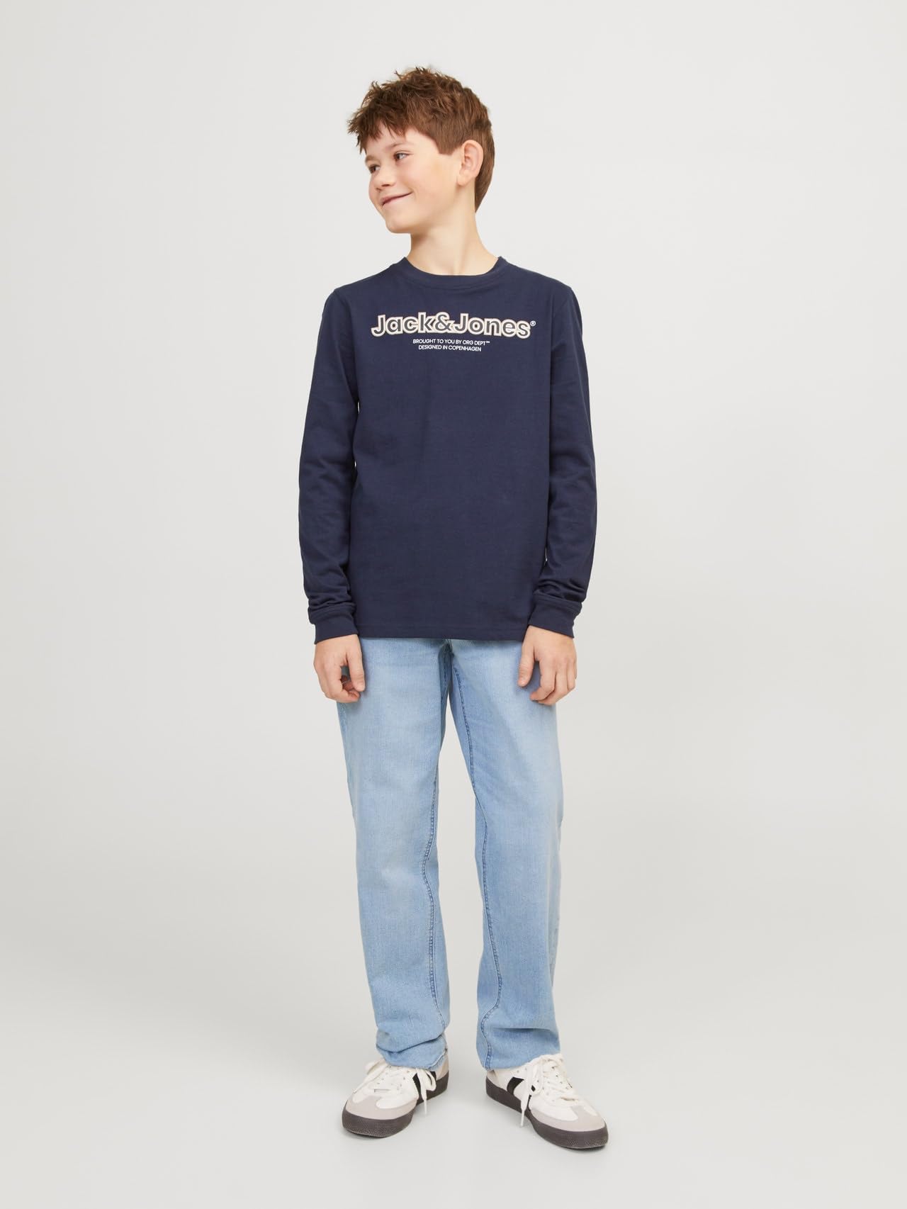 JACK & JONES Jjiclark Jjorig Stretch Sq 702 Sn Mni - spodnie jeansowe Chłopcy