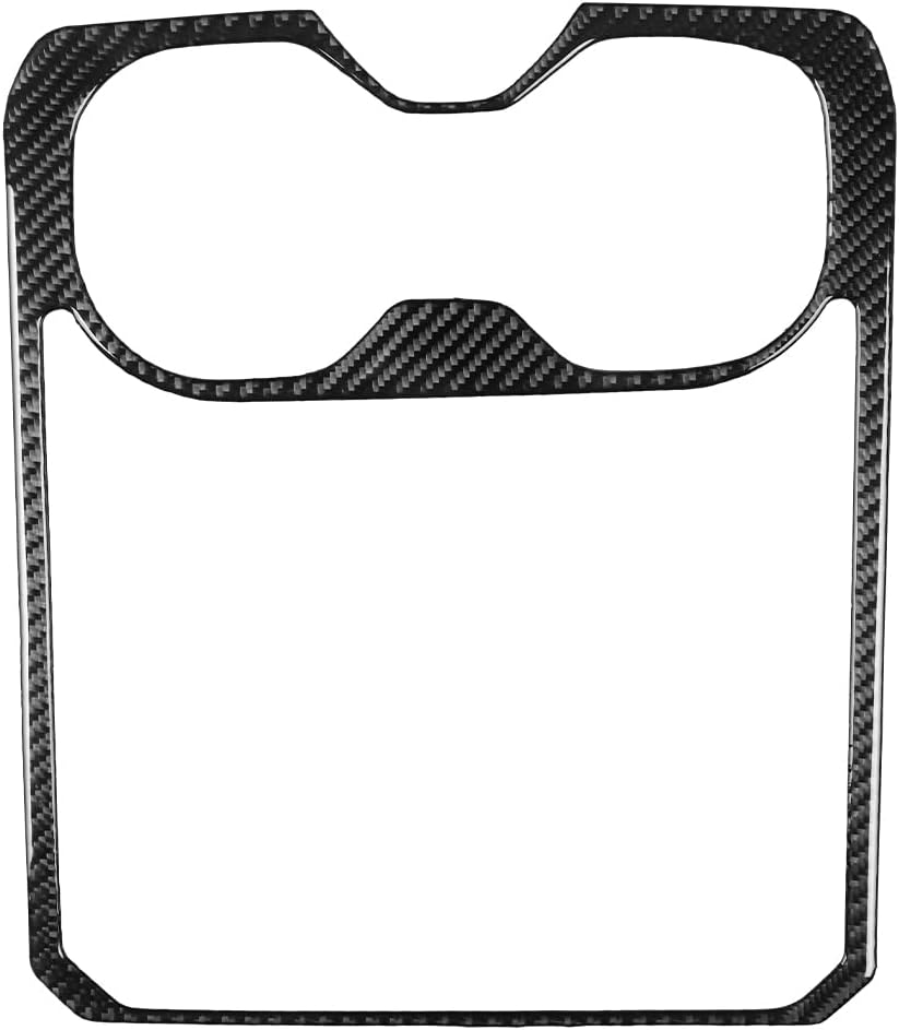 Car Center Console Cup Holder Panel Type-A Decals Carbon Fiber Accessories Protections Stickers Compatible with Dodge RAM 1500/2500/3500 2019 2020 2021 2022 2023 Crew Cab