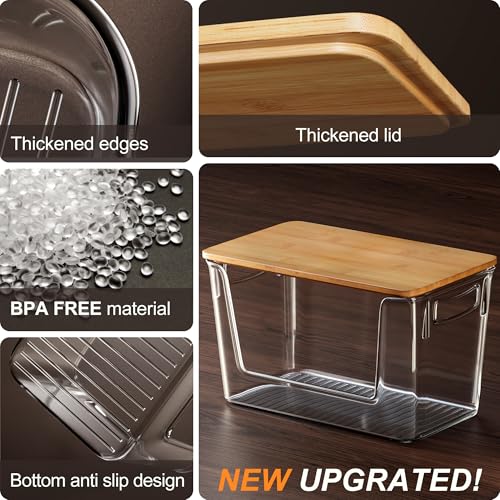 Pantry Organizers Storage, 2 Pack Onion and Potato Storage Bins Large Capacity Kitchen Counter Bins for Garlic, Fruit, Vegetable, Can Storage Countertop Organizer (12" x 7" x7") - Image 6