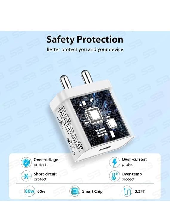 Original 80W Super Vooc Charger for Realme 12 pro plus/11 pro plus/11/10/9 Pro/Narzo 60 Pro/60/50/50 pro/30 (Adapter+ Cable)(SPP219) - Image 4