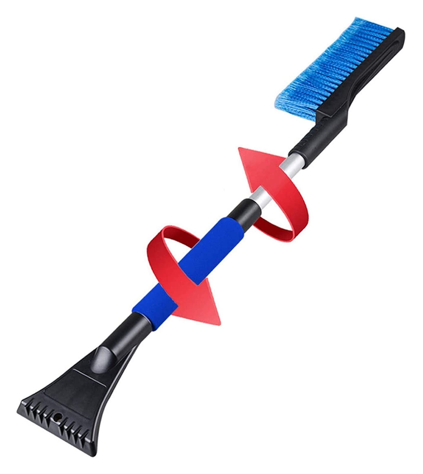 XMING Cepillo de Nieve 2 EN 1 Raspador de Hielo retráctil con Cepillo de Limpieza Pincel de Parabrisas Remoción de Nieve Frost Telescoping Home Snow Remowing Herramientas
