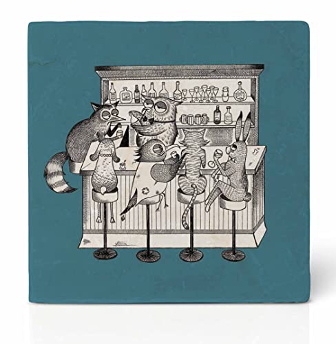 Ligarti® Natursteinfliese (100% Marmor) Als hochwertiger Untersetzer für Getränke, Töpfe oder als Wandbild | Design Fliese mit Vlies in 10x10cm |