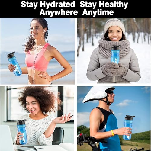 Image of Mayor 650ml Gym Protein Shaker Bottle with Mixing Ball | BPA Free & Leak Proof (Blue)