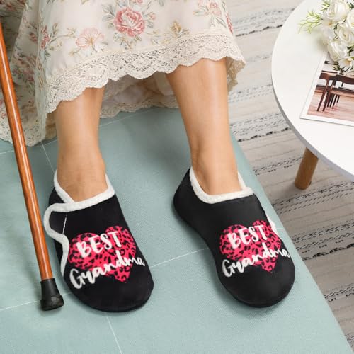 Image of Ibeauti Women Mens House Slippers Lightweight Comfy Barefoot Slipper Socks Rubber Sole House Shoes for Indoor /Outdoor Bedroom Travel