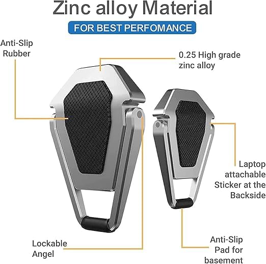 Image of Foldable Laptop Stand for Desk, Portable Aluminum Laptop Riser with Anti-Slip Silicone Pads, Ergonomic Cooling Stand Compatible with Apple, Hp, Dell, Lenovo, Asus, Acer & 10-17.3 Inch Laptops