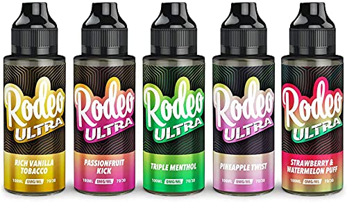 rodeo tobacco vape liquid Five Pack - 5 x 100ml Rich Vanilla Tobacco + Passion Liberia