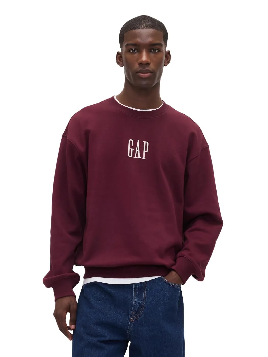 GAP Men's Logo Crewneck Fleece Sweatshirt