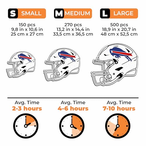 Iconic Puzzles, Buffalo Bills Helmet, Wooden Puzzle officially licensed NFL, 100% sustainable - Image 4