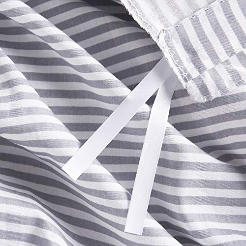 Wake In Cloud A0156-BT3-Q(J) Striped Cotton Duvet Cover Set thumb #5