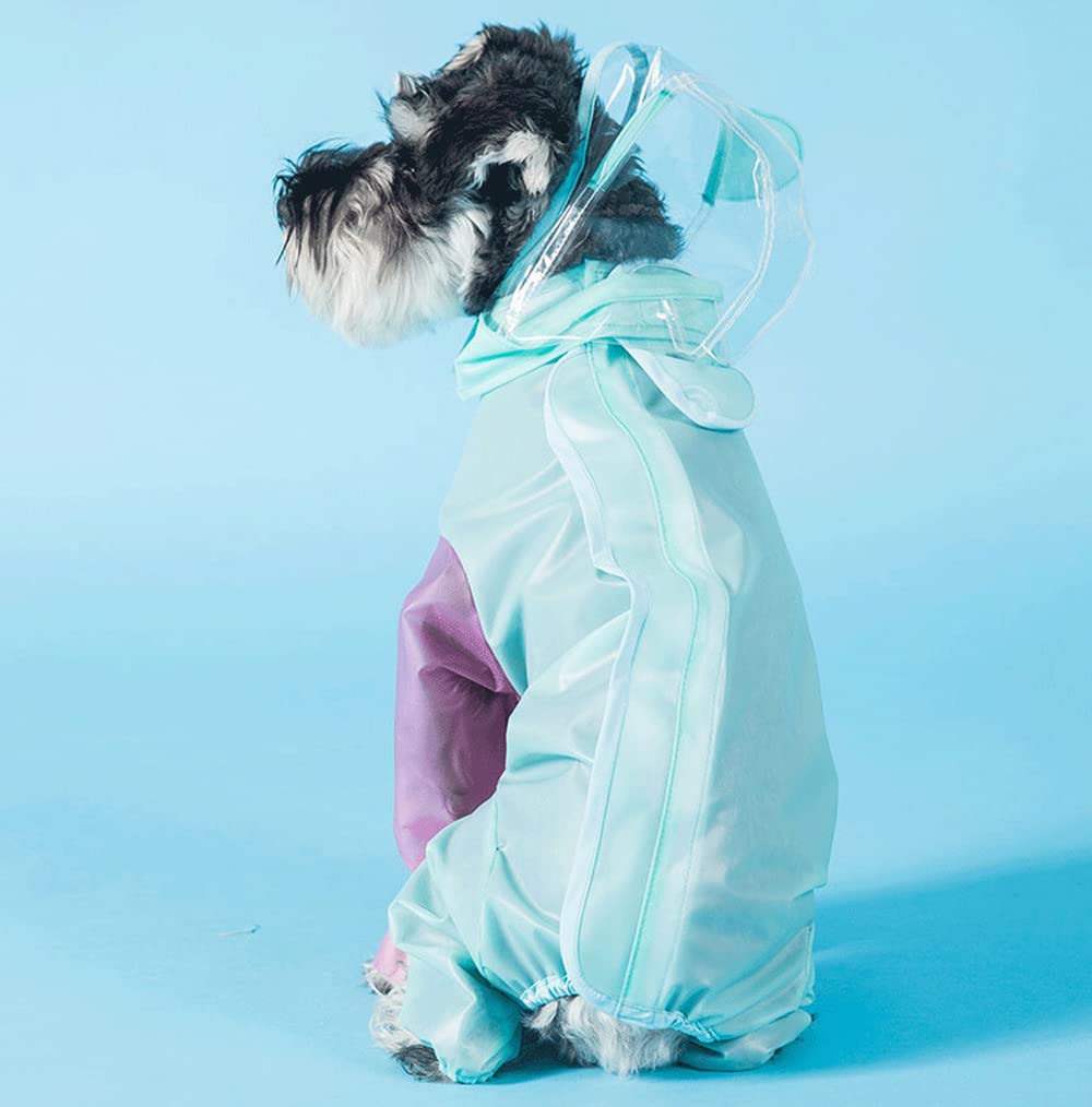 Impermeable para Perros, Impermeable for Perros de Cuatro Patas, Ideal for Cachorros pequeños, Ropa Impermeable for Todas Las Estaciones(Blue,S)
