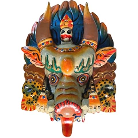 QT Handcrafted Garuda Wooden Mask Cover