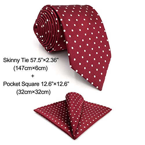 S&W SHLAX&WING Conjunto de gravata vermelha vermelha marrom gravata masculina com bolso quadrado ski