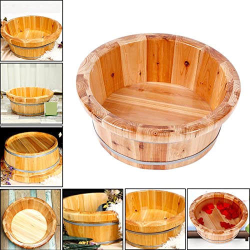 Pie de tina de madera de cedro para spa y masaje miniatura 5