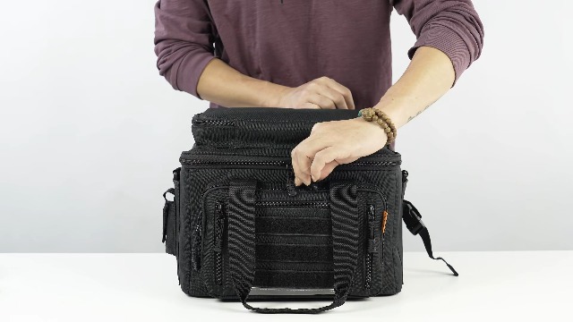 FREEAMG Fishing Tackle Bag - Holds 3400-3600 Size Tackle Boxes (Black)