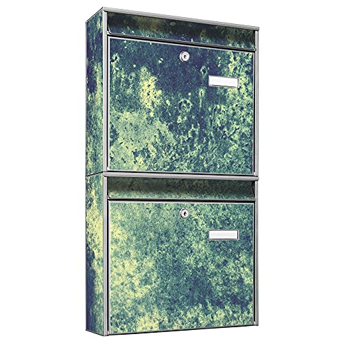 banjado Briefkastenanlage 2 Fach - 2 Briefkästen 36x64x10cm groß -...