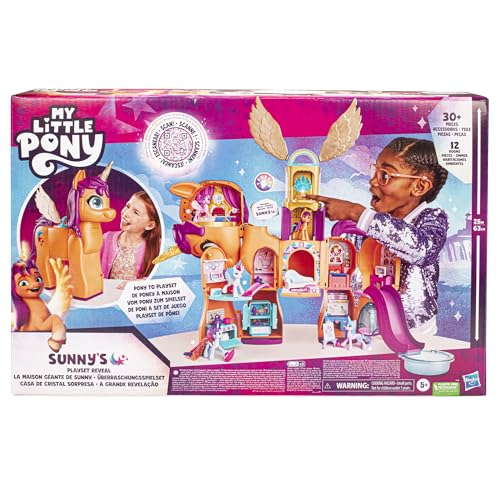 My Little Pony Toys, Sunny's Playset Reveal, 25-Inch-Tall Transforming Doll Playsets and Interactive Toys for 5 Year Old Girls & Boys (Amazon Exclusive)
