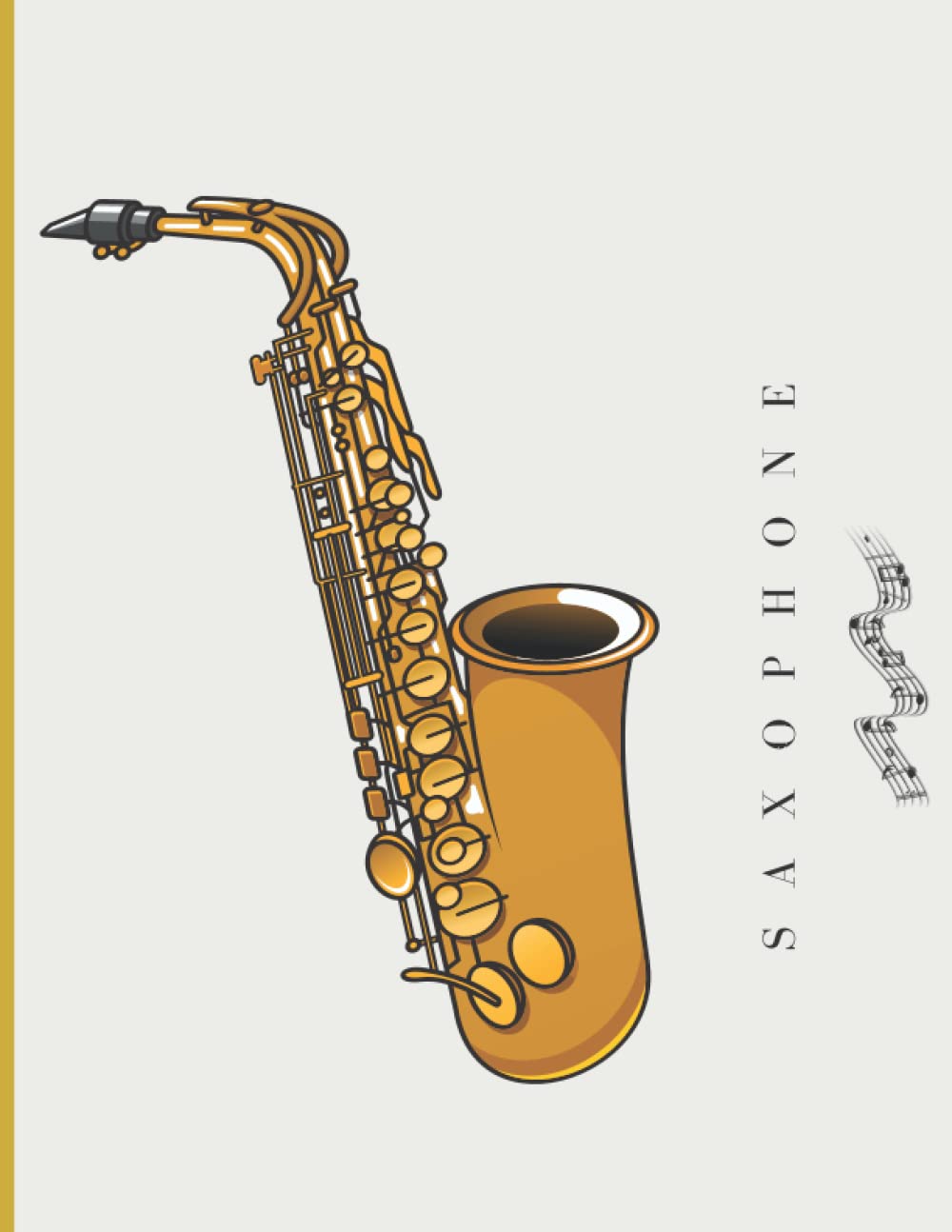 Saxophone Music Notebook: Blank Music Manuscript with 12 Staves per page