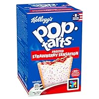 Kellogg's Pop Tarts Frosted Strawberry Sensation (8 Stk.) – süßer Snack für den Toaster – gefüllte Mini Cakes mit leckerem Erdbeer-Apfel-Geschmack – heiß oder kalt ein Genuss