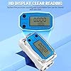 Turbine Water Flow Meter, 1Inch Npt Digital Electronic Flowmeter 120L/Min Liquid Flowmeter 0-99999 Fuel Flow Gauge, for Diesel, Kerosene, Gasoline (Blue) #5
