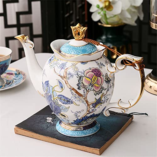 Taza de café Juego de té de té de la tarde británica, taza de café de China de hueso, estilo europeo de café pequeño… - Imagen 4