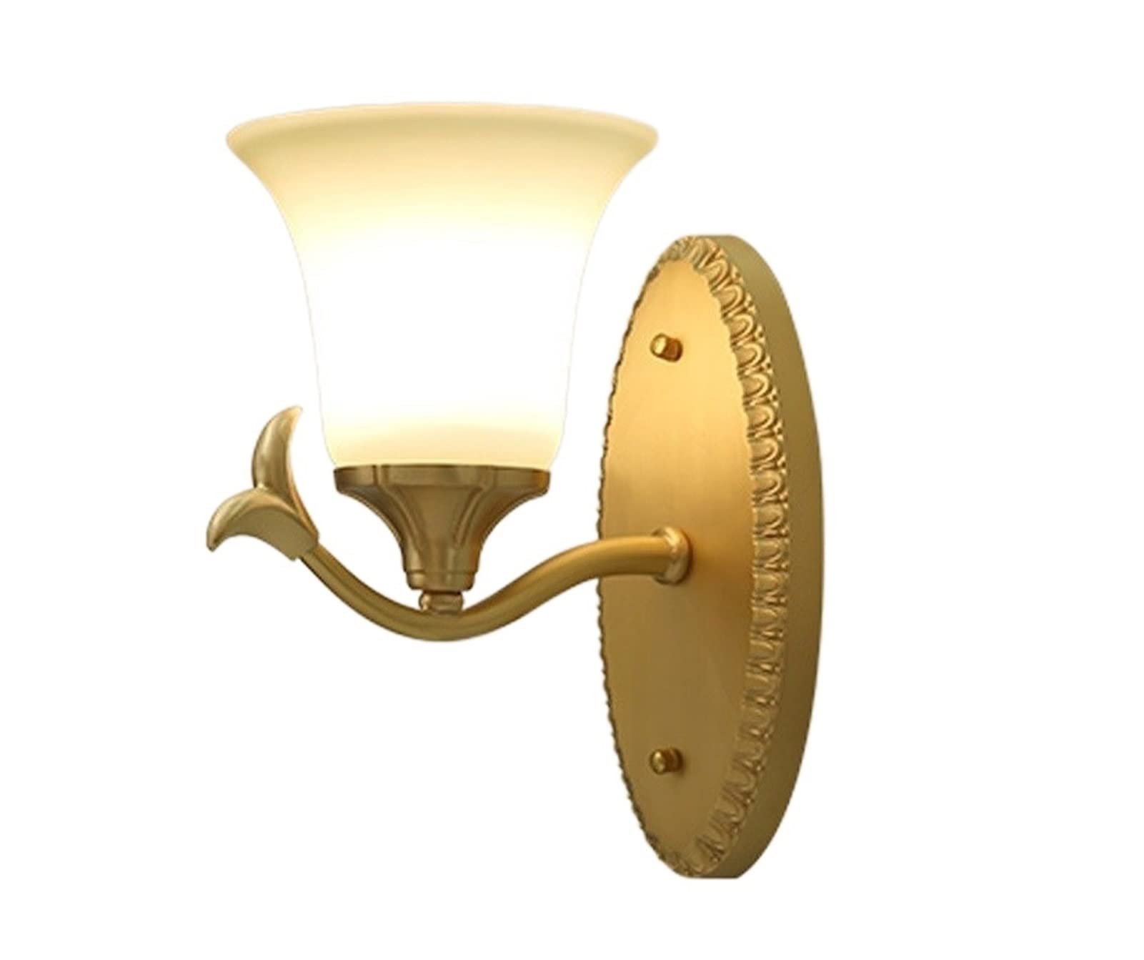 HPTHLY Wall Mounted Light Indoor Wall Sconce Indoor Lighting Lamp Fixtures,Room Art Decor Wall Mounted Brass Glass Lantern For Bedside Living Room Villa Off(1Light)