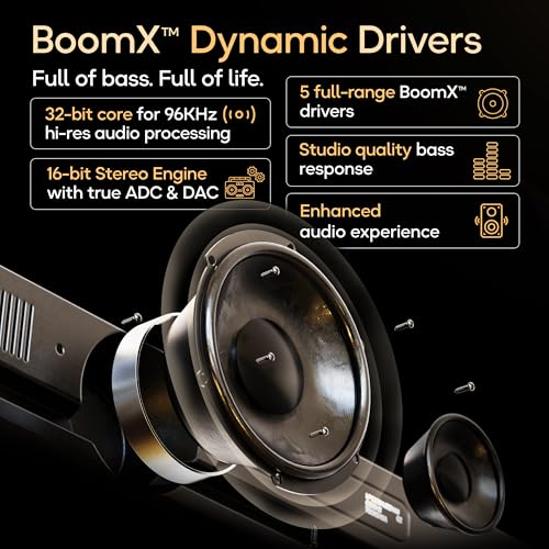 Image of GOBOULT Bassbox X625 5.1ch Dolby Digital 625W Bluetooth Soundbar Down-Firing Subwoofer Surround Sound Home Theatre,Dedicated DSP, USB /HDMI /AUX & Optical Fiber Connectivity
