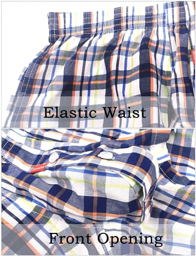 Panegy Men's Plaid Tartan Boxer Briefs Underwear Sleep Lounge Shorts Low Rise Sexy Underpant3