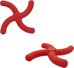 LeuwiMox Brinquedo multifuncional para cães com disco voador, frisbee forte e durável, água e terra podem ser usadas e fáceis de limpar, design aerodinâmico para voar mais longe e mais fácil (vermelho