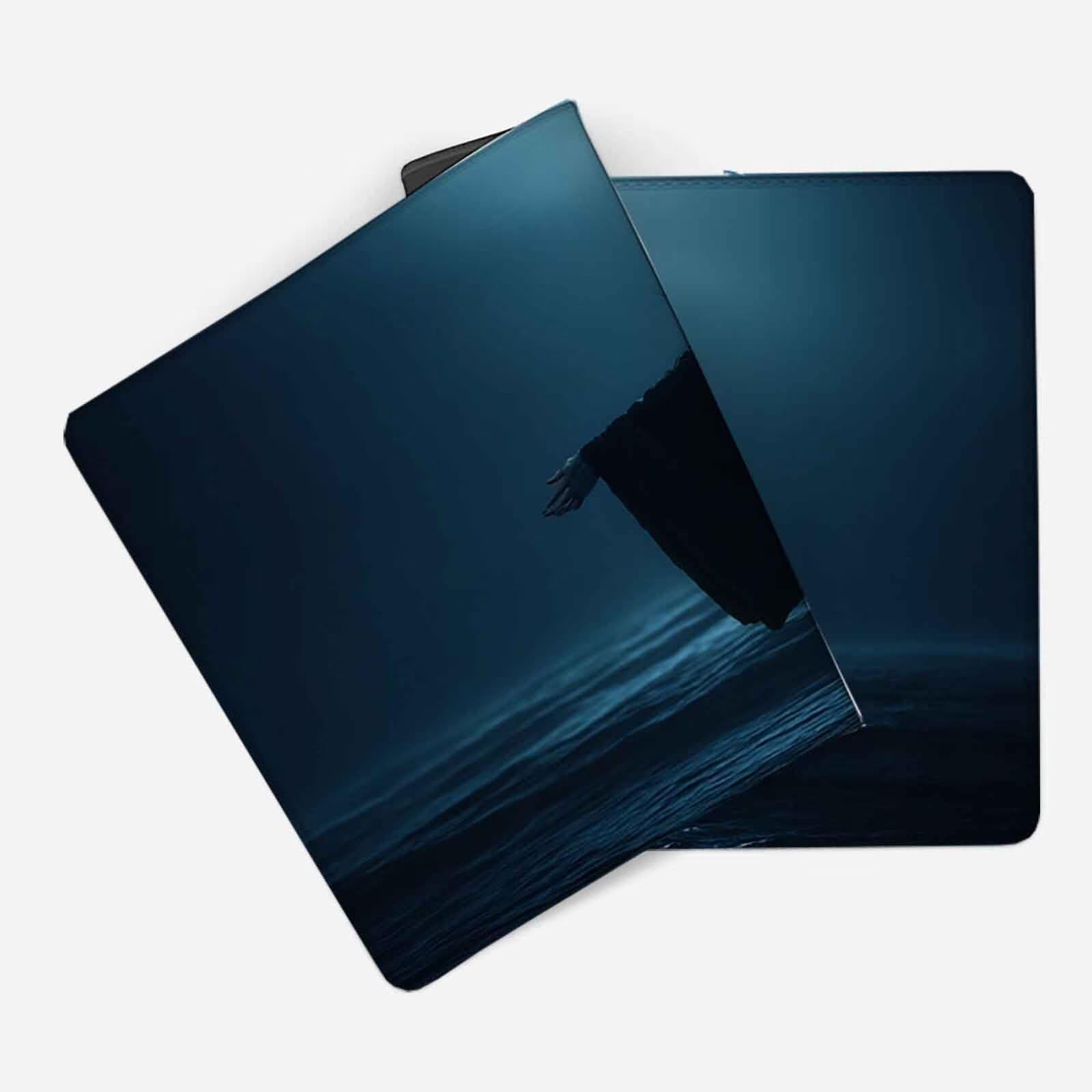 Niebieska podkładka pod mysz damska XXL podkładka pod mysz 1200 x 600 mm podkładka pod mysz z przeszytymi krawędziami i gumową podstawą antypoślizgowa podkładka pod mysz XXL do gier, laptopa