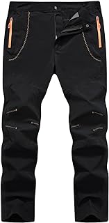 TBMPOY Men's Outdoor Hiking Work Pants Quick Dry Water Resistant Lightweaght Mountain Fishing Pants Zipper Pockets