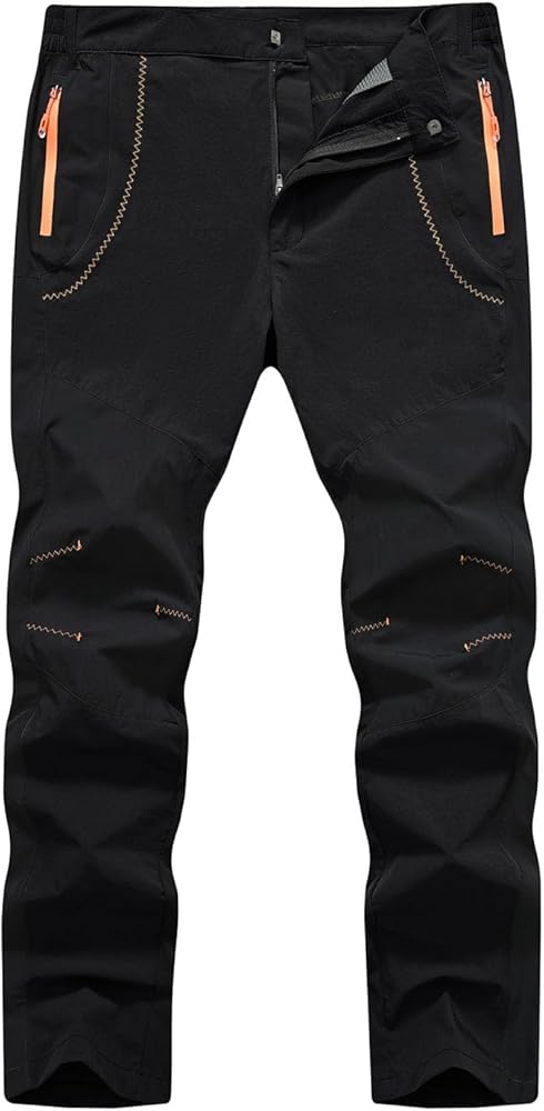 速干防水轻薄户外登山裤 弹性腰身 多拉链口袋 耐磨强化膝部 适合徒步钓鱼旅行