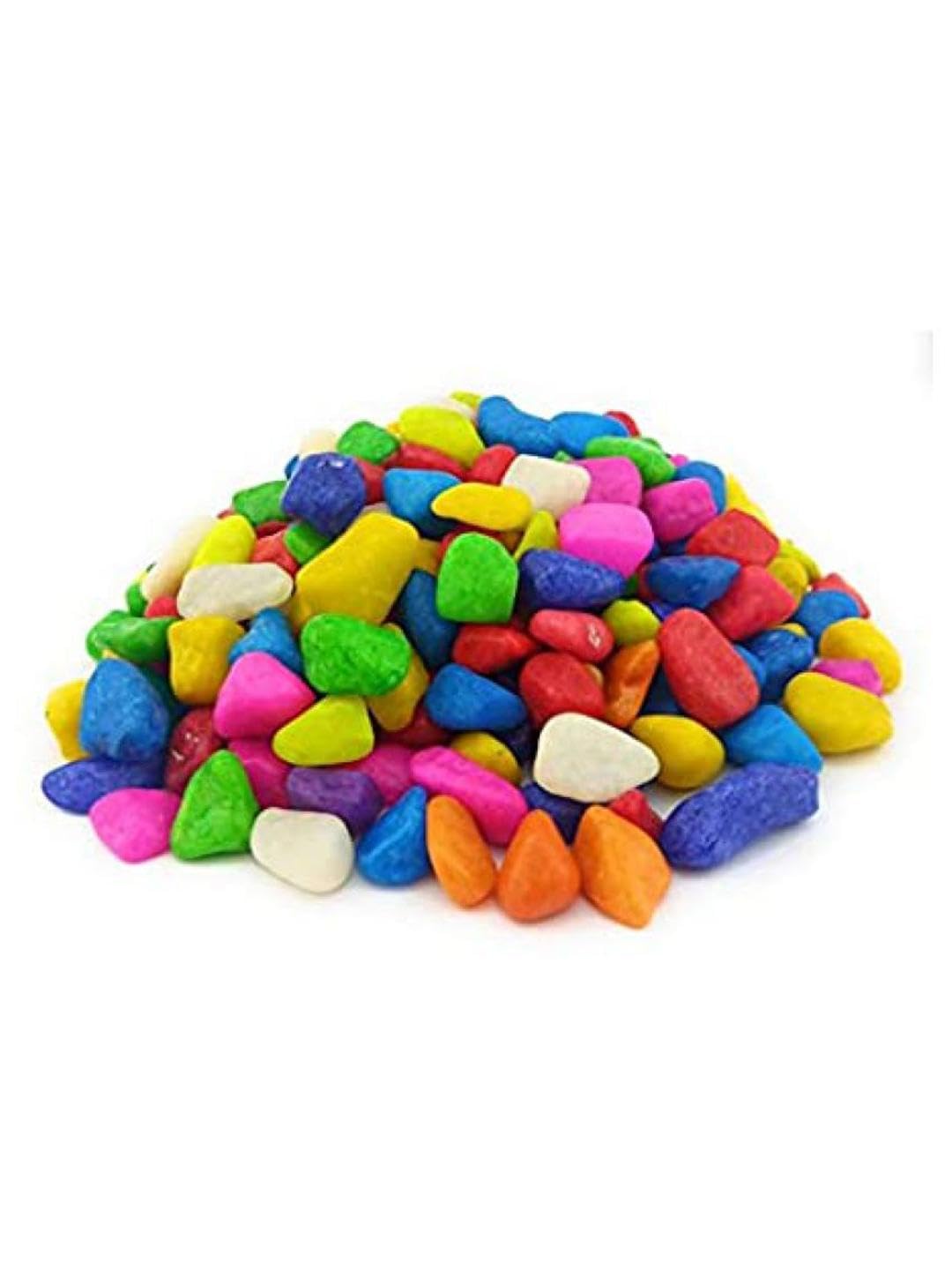 AFAST Multicolor Pebbles/Stones for Garden, Plants, Lawns, Aquariums, Fish Pots, Home Decor, Vases, Furniture Filler. Size: 10-30mm, Shiny Multicolor -A33-image-0