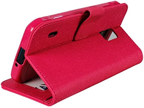 Galaxy S5 Active Case, Abacus24-7 Wallet with Flip Cover and Stand, Pink