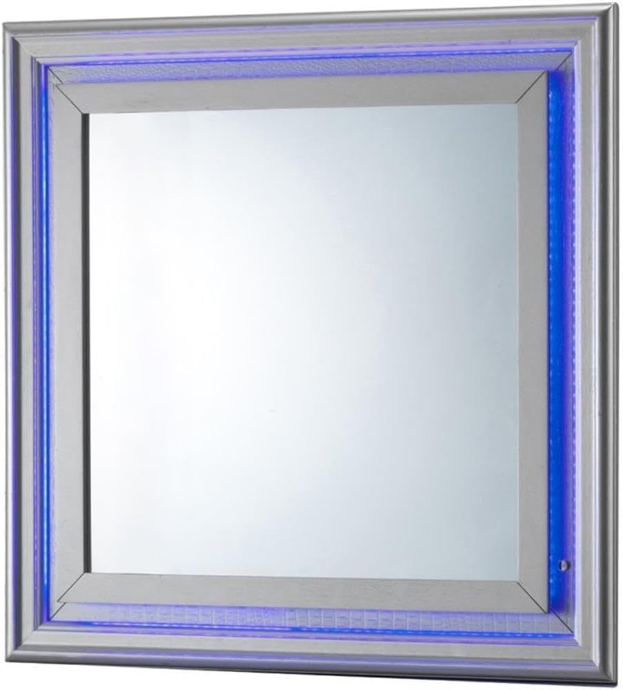 Glory Furniture Lorana Mirror in Silver Champagne