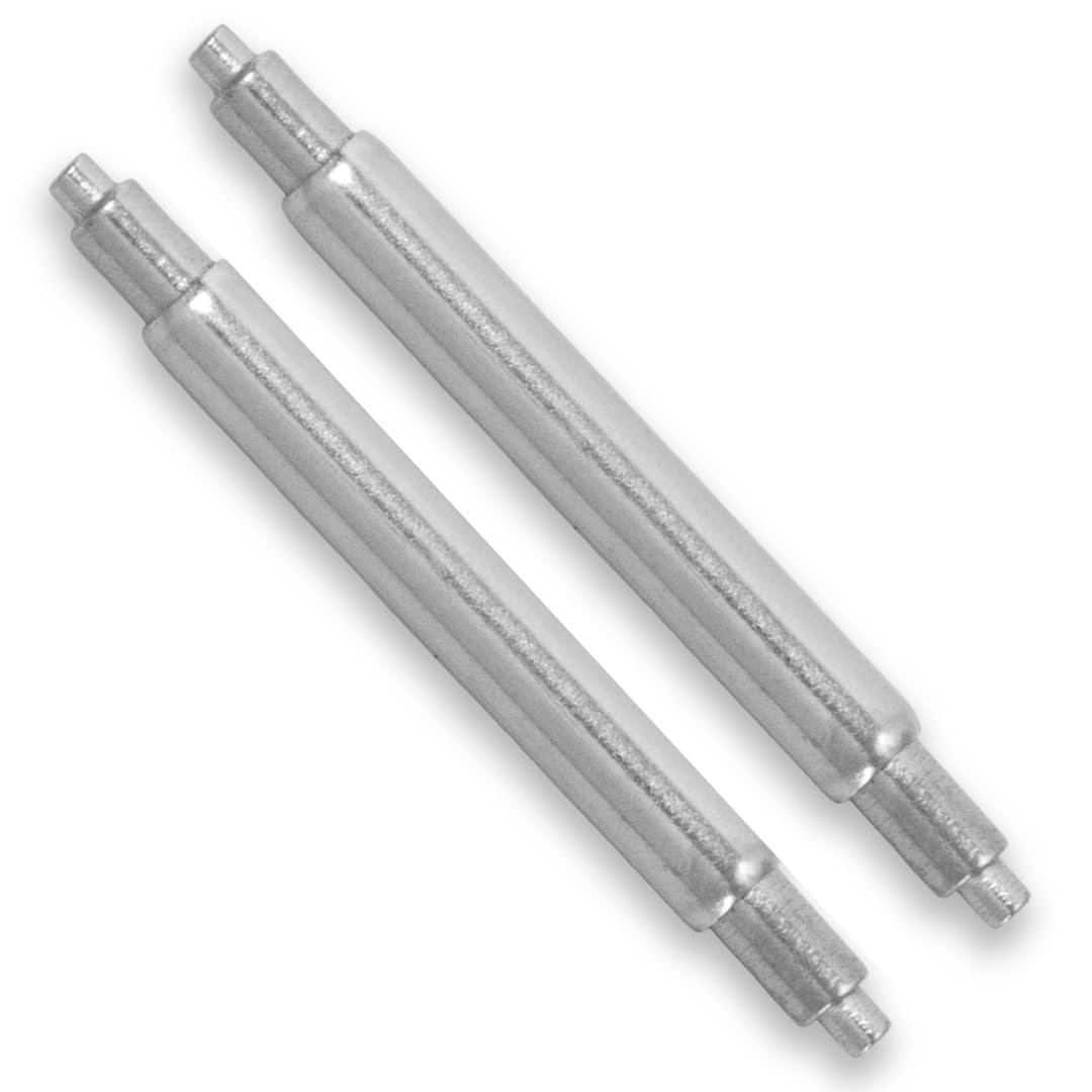 Buckle & Stitch 12-16mm Universal Watch Spring Bars | Pins Fit Watches With 12 mm to 16 mm Lug Widths | Sold As Pair | 1.8mm Diameter | Waterproof Stainless Steel | Fits 12mm 13mm 14mm 15mm 16mm Lugs