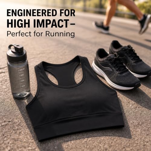 Image of Sports Bra for Women | Non-Padded High Support Gym, Yoga & Running Bra | Seamless Sweat-Wicking Polyester Workout Bra