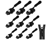 15 piezas Kit universal reparación cremalleras, Detachable Zipper, Ajustable Zipper Repair Kit en 3 tamaños (#3, #5, #8), Depuesto para cremalleras, solución para reparar maletas, mochilas, chaquetas