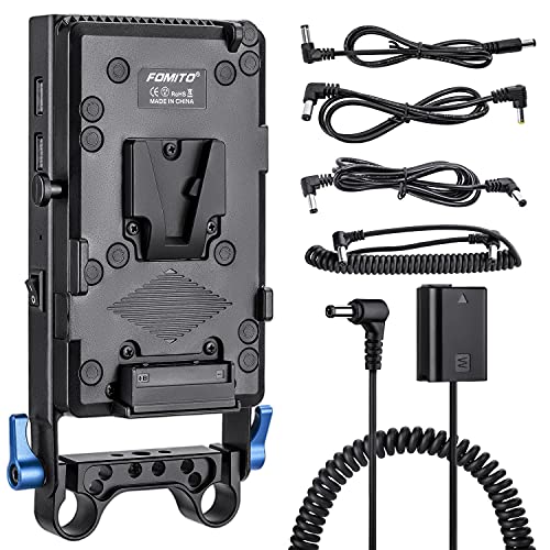 Plaque de batterie V-Lock Fomito fixation 15mm pour autonomie illimitée Sony a6500