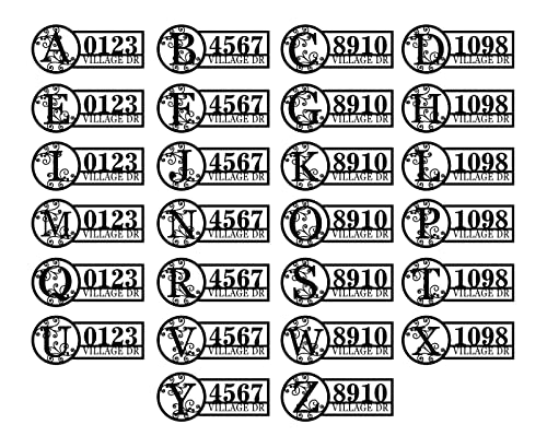 Custom House Number Address Sign Personalized Metal Address Plaque Personalized Metal Sign Personalized Metal Outdoor Address Name Sign Outdoor Sign Housewarming Gift Wall Mounted Sign #TOP7