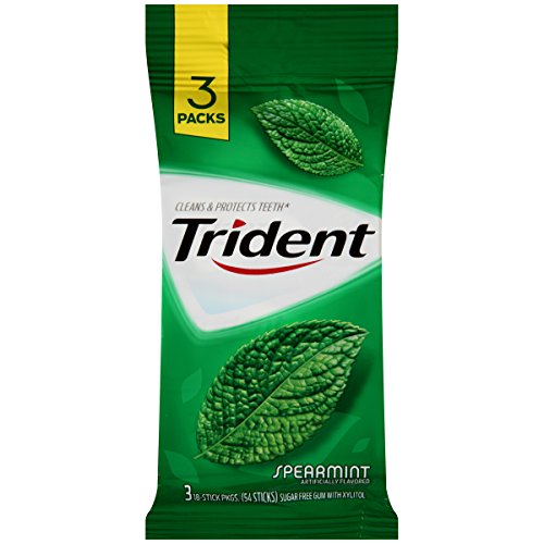 3PK TRIDENT SPEARMINT ENVLP 54PC