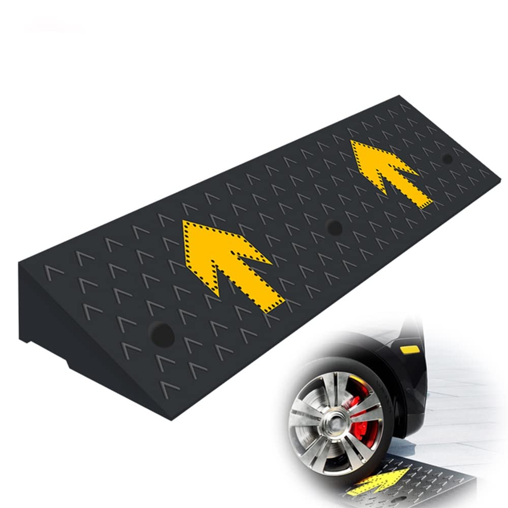 Wheelchair Ramps,5 Inch Rise Curb Ramp, Threshold Ramp for Wheelchair, Rubber Car Slope Ramp, Anti-Slip Driveway Curb Ramps, Doorways/Sidewalk/Bike/Scooter/Vehicles Ramps