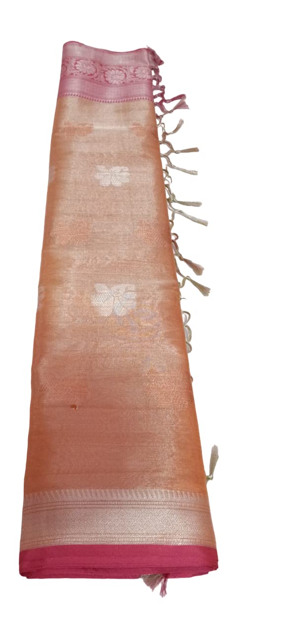 Whalebone Mahera Textiles Women's Embroidered Saree, Unstitched Designer Saree for Women and Girls