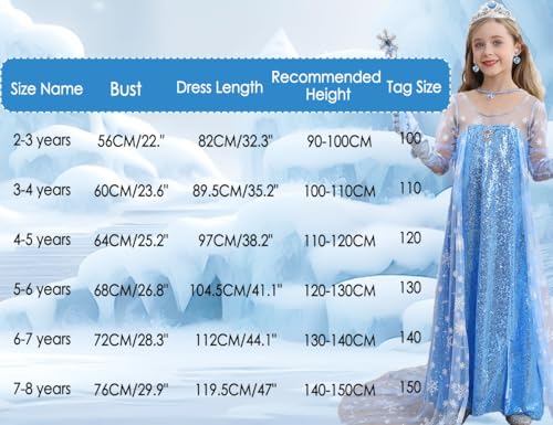 Vestido de Princesa Azul para Niñas con Accesorios miniatura 6