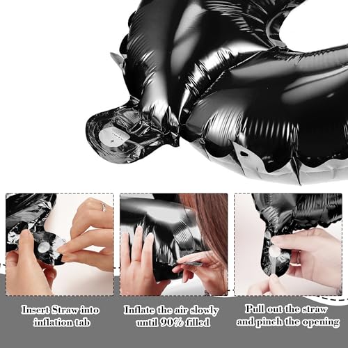 Image of 40inch Bride to Be Balloons - Jumbo Bride or Die Balloons for Bridal Shower Bachelorette Party Decorations and till Death Do Us Party Supplies （Black）