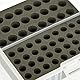Relaxdays Batteriebox, 2er Set, für 60 AA & AAA Batterien, HxBxT: 5,5 x 15 x 15,5 cm, Batteriekiste, transparent/schwarz