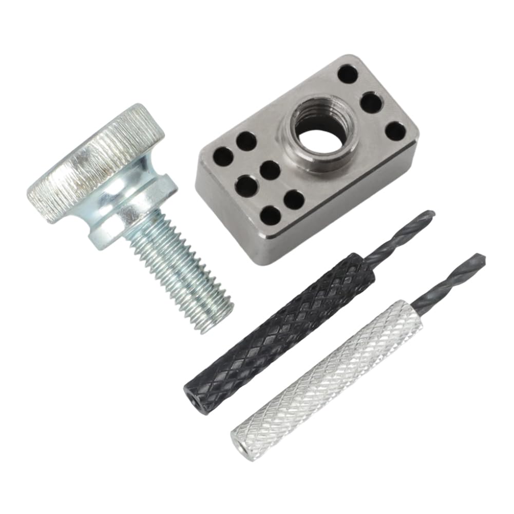 Guitar Tuner Drill Jig Stainless Steel for Pin-Mount 6-In-Line Machine Heads - Compatible with Fender Stratocaster/Telecaster & Squier Electric Guitars